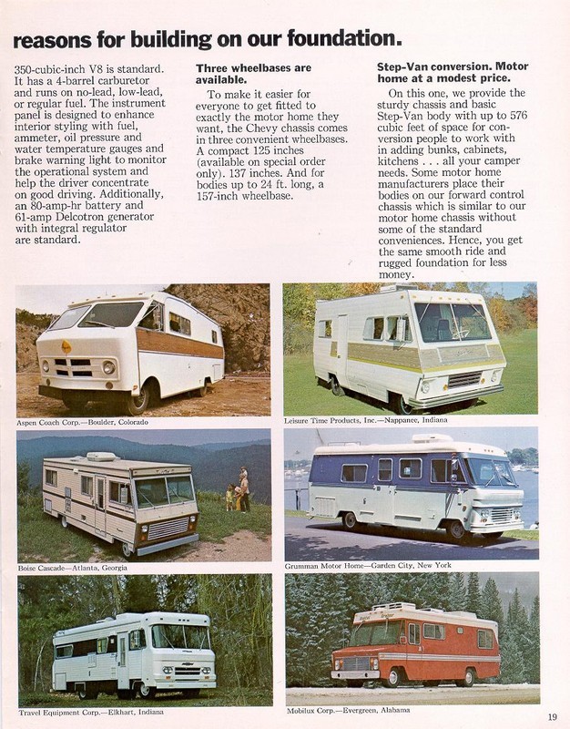 1972 Chevrolet Recreation Vehicles Brochure Page 16